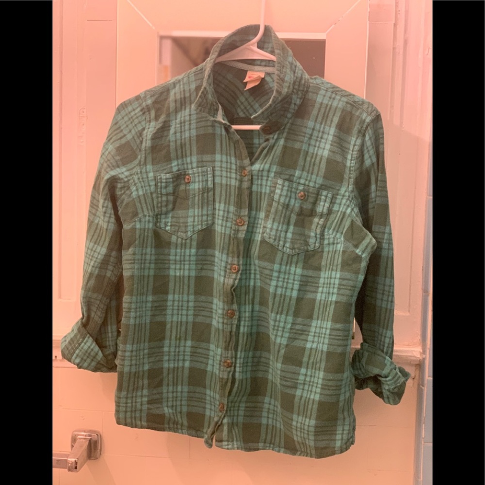 Mossimo Green Flannel Shirt